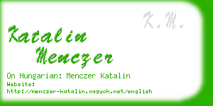 katalin menczer business card